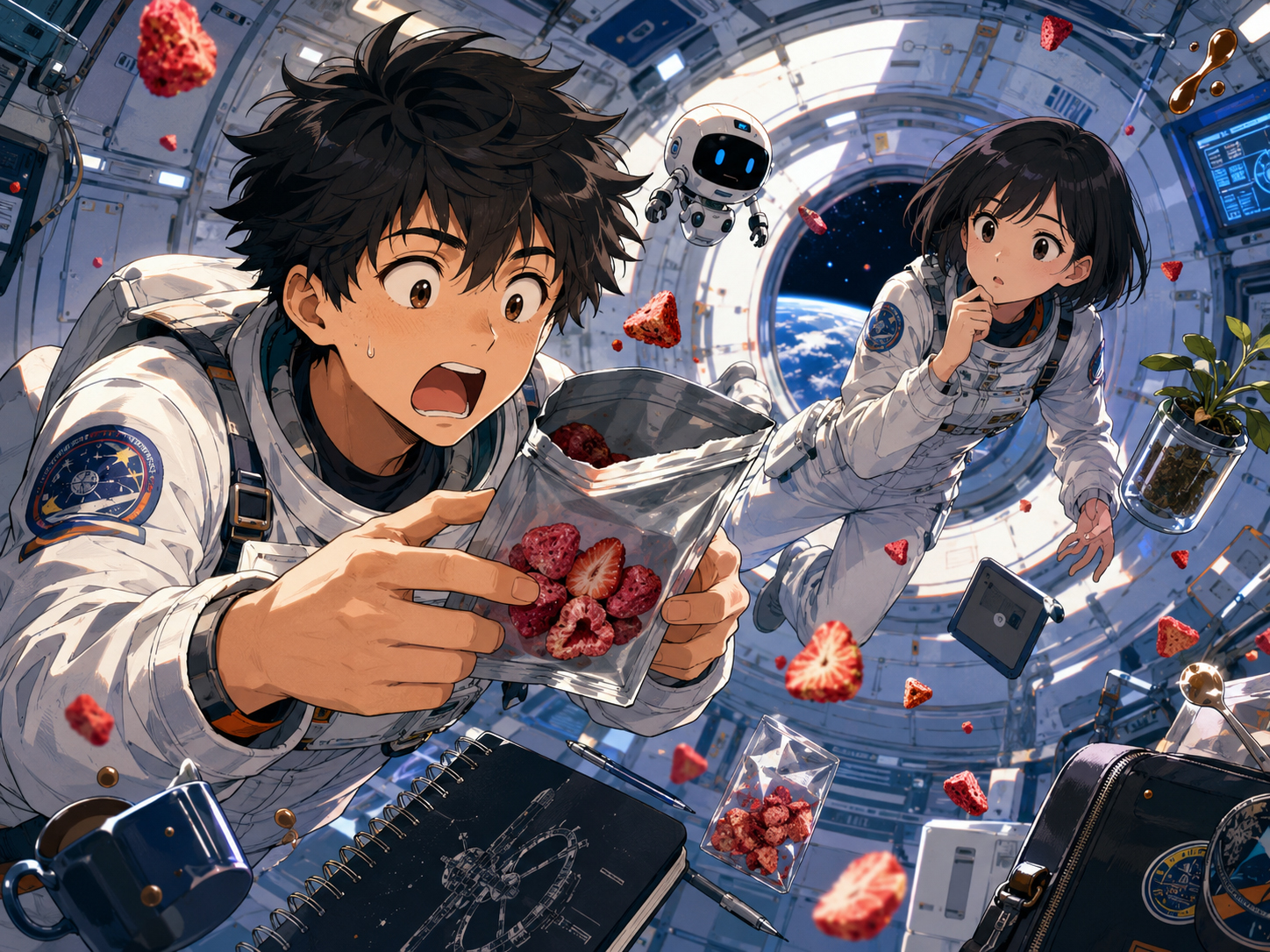 宇宙ステーションの食料ケースから消えたフリーズドライ苺
