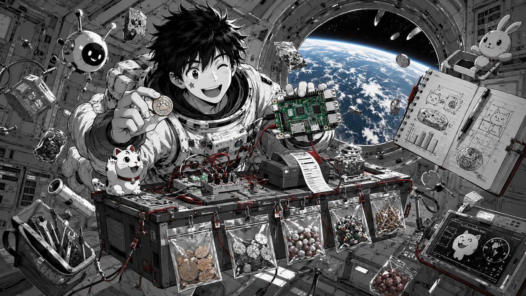 宇宙銀行のラズベリーパイ台帳